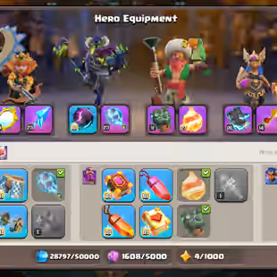 MAX PROFILE🔥TH18 MAX-99 PERCENT🔥DRAGOON ESCAPE WAR ARENA SCENERY! HEROES 105-105-95-80-55! BUILDER HUT! NIGHT BASE MAX - Image 15