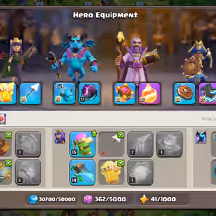 🔥40500 GEMS TH 17 ALMOST MAX🔥XP 220-HERO 95-95-70-50-EPIC SB 26 FB[MAX] EB[MAX] GG 14-MEDALS 628-STRONG DEFENSE-BEST - Image 5