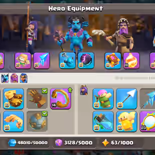 TH 18 ALMOST MAX-XP 264-WALLS NEAR MAX-6 EPIC EQUIPMENT MAX-HERO 105-105-95-80-55-NC YES-DEFENSE NEAR MAX-BEST DEAL - Image 5