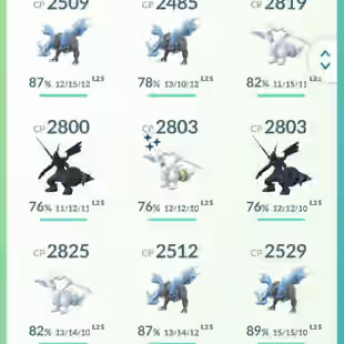 SHINY LEG KYUREM RESHIRAM 💎2016 YEAR 💎 LEVEL 70 - 212 SHINY - 14 LEGENDARY || 9-10million STARDUST - RENAME AVAILABLE - Image 9