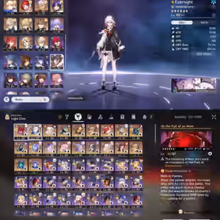 All Platform - EU - Level70 - 53 Character 31 5'Star - 20 Weapon 5'Star - Evernight - Phainon - Castorice - Cyrene - Hya - Image 1