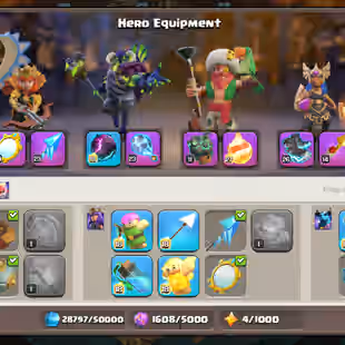 MAX PROFILE🔥TH18 MAX-99 PERCENT🔥DRAGOON ESCAPE WAR ARENA SCENERY! HEROES 105-105-95-80-55! BUILDER HUT! NIGHT BASE MAX - Image 14