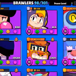 🔥RARE STAR SHELY SKINS BRAWLER ACCOUNT🔥46 HYPER CHARGE 51 MAX-49.9K GOLD-44K TROOHY-HYPER CHARHE SKINS 4- 2018 ACCOUNT - Image 8