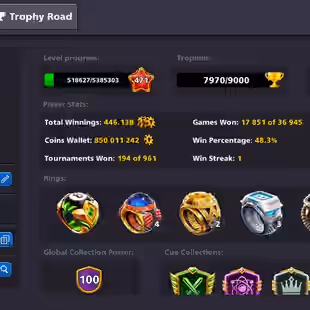 RAREST | 100CCP MAX | ALL CUE MAX | 700M COINS | BLACKDIAMOND TIER | RAREST RINGS | RAREST COLLECTION | INSTANT DELIVERY - Image 2