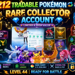 🎯SUPER 2016 ACCT LVL 44 | SUPER RARE PIKACHU 2016👹) (SHADOW HO-OH LUGIA RARE / 212 TRADEABLE PG / 10 HUNDO IV) - Image 1