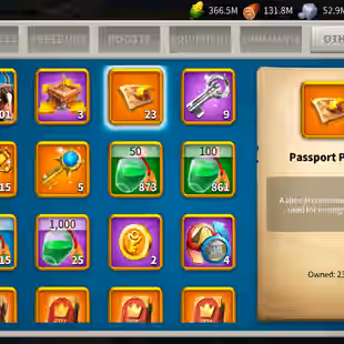 All Platform: 61M - Vip 17 - 29 Commanders - 23 Passport - 285 Gold Heads - 67k3 Gems - 1 Farm - 3 Skin Houses - Image 4
