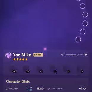 115x 5 STARS | ASIA SERVER | NEW META CHARACTERS | fully exploration | C6 YAE Miko (100 level) | instant delivery - Image 4