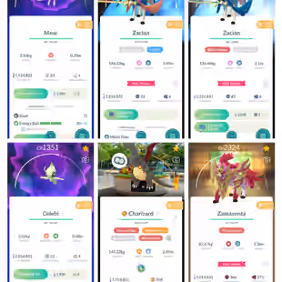 PVP ML 💎 SHINY LBG CHARIZARD 💎 CROWN SWORD ZACIAN bg n ZAMZENTA [] 587 SHINY [] 366 LEGENDARY [] 20 SL [] LVL 66  - Image 5