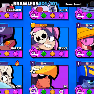 OFFER | 67 TOTAL PRESTIGE | 91K TROPHY-350X SKINS | 101/101 BRAWLER | 85X MAX | 66X HYPER | 16.5K 3v3 WINS | GOOD ONE - Image 5