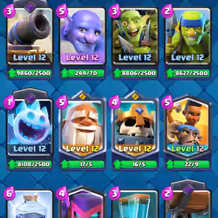 🔥[ LVL: 72 || 17X LEVEL 16 CARDS ]🔥 59X TOTAL MAX || 7X ELITE - 35X LVL 14 [MAX] || 183X EMOJIS || 7300 GEMS || RARE - Image 9