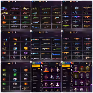  Free Fire EU Lv77 🔥 Prime 7🔥 Rampage Set  | Bandit (Thieves) Set  | Rare Old Skins  Evo Guns | High Collec - Image 5