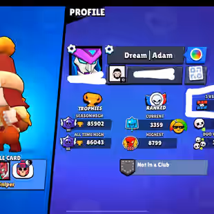 💥TROPHY 85875 💥BRAWLER 91 [] MAXED 91 [] HYPER 30 [] SKINS- 292 [] GEMS 78 S1 - Image 4