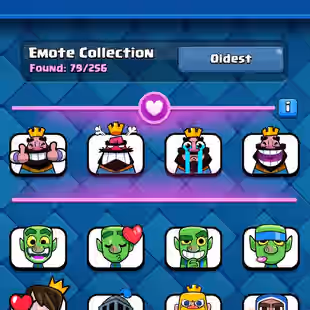VERY CHEAP 💎 13 MAX CARDS 💎 ARENA 21 [] 2 EVO [] 8015 TROPHIES [] XP41 [] KT13 [] 174 GEMS [] 79 EMOTES [] AVAILABLE - Image 3