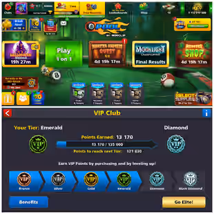 Unlimited Password Change Account | Level 385 | 1.1 Billion Coins | 17 Legendary Cues | Login Miniclip | Status- Alert - Image 6