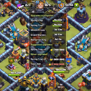 FULL MAX TH 13 💎 MAX HERO 💎 176 XP - 20 EQUIPMENTS - SB FB - HERO SKINS - 1144 WWS - BH 8 - INSTANT -AVAILABLE - CHEAP - Image 3
