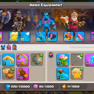 🔥GEM'S-10700🔥LUXURIOUS TH17 |! HEROES 80-82-52-63-37 |! EPIC[SB-26!GG-23!EB-23!RS-23] |! 1438 WARSTAR |! BH-10 - Image 4