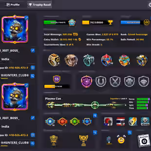 28.6B COINS ACCOUNT | Level 295 | 16 Legendary Cues | Billionaire Cue Equipped | Lots of Medals & Cups | Fresh Account - Image 1