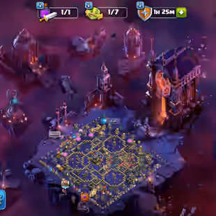 TH17 FULL MAX🔥NOTHING LEFT 35X SKINS🔥GG/-MAX SB/-MAX FA/-MAX MM/-MAX FB/-23 EB/-MAX RS/-23 AF/-20!! WAR BASE SCENERY - Image 11