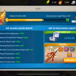 63M - Vip 16 - 3 T5 -  Max 10 Commanders - 27 Passport - 2M7 Credit  - 1 Skin - 2 Farm - Image 2