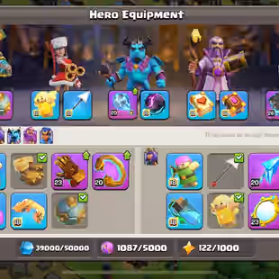 LEGEND RANK 💎 33 EQUIPMENT TOWNHALL 17 💎 HERO MAX - 4k GEM -261 xp - 900 MEDAL - BH 10 MAX - FREE RENAME - INSTANT - Image 7