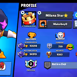|BLUE / RED KING FRANK| MATCHERINO PIN| 2 PRESTIGE|METEORIC FAME| 92600 CUPS | 94 BRAWLERS |364 SKINS - Image 2