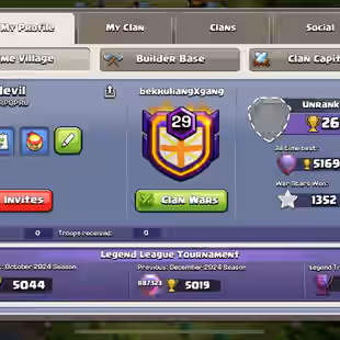 VERY CHEAP 💎 TOWNHALL 14 💎 GG SB FA MM FB || 57-66-52-55-30 HEROES [] RENAME FREE [] INSTANT -AVAILABLE - Image 3