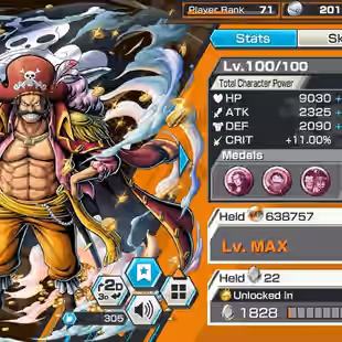 BR597-IOS-Android-Hyber 55-8 Ex(Gear 5-Zoro-Lucci-Roger Skins-Yamato Ace-Akainu-Shank)-Vip Medal-Support 162-647 Frag - Image 12
