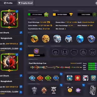 11B COINS ACCOUNT | Level 355 | CCP 74 | 10 Special Cues MAX | 19 Legendary Cues | Rings, Emotes & Cues | Fresh Account - Image 1