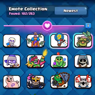 🔥KT15 XP55🔥 | 32 MAX 6 ELITE | 14 EVOLOTION | 102 EMOTE | 9183 TROPHY | 6 TOWER SKIN | 349 GEMS | INSTANT DELIVERY - Image 3