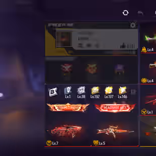 X318|LATAM SERVER|LVL 61|56 CHARACTER|PARADOX LEGENDARY SET|201 COSTUME|251 WEAPON(8 EVO+54 MYTHIC)|MP40 Predatory Cobra - Image 2