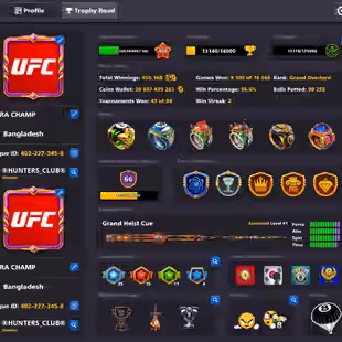 28.8B COINS ACCOUNT | LEVEL 408 | 20 Legendary Cues | 2 Special Cues MAX | 60+ Event Rings | Fresh Account - Image 2