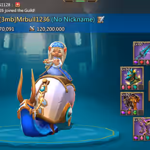 T5 Max Migrate to 1331 - 834M Mights- ATK MIX 423 | 443 |  431 - CASTLE SKINS (3) - 6B RSS - Alots items in the bags - Image 1
