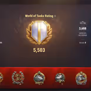[NA] 6 Tier X | Cobra | Skoda T 56 | E 25 | 35 Premiums | 7.5k Gold | 51 WR - Image 1