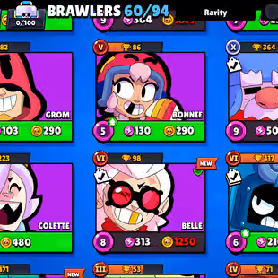 🔥[ 60X BRAWLERS - 7X MAX BRAWLERS ] 🔥 TROPHY: 18000 || 40X CUTE AND SOME RAREST SKINS || FAST DELIVERY - Image 8