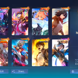 ||SOLID ASSASSIN FIGHTER MAGE ACC🔥 || MEGA 5🔥 || NOW GLORY || RAREST MZ ROGER || EMBLEM MAX || 432 SKIN || 141 LEVEL - Image 1