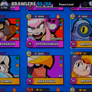🌟201 SKINS🌟72.400 TROPHY | 93 BRAWLERS | 25 MAX | 14 HYPERCHARGED | INSTANT DELIVERY | FULL ACCESS - Image 8