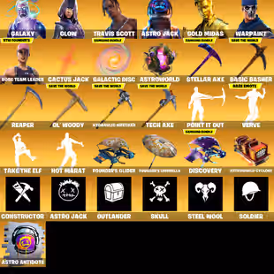 [PC/PSN/XBOX/Nintendo] 87 skins | OG STW | Galaxy | Travis Scott | Glow | Astro Jack | Gold Midas | Cactus Jack | Galact - Image 7