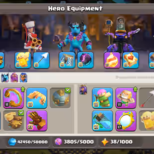🌟PREMIUM TH 17 MAX🌟 | 5X HEROES MAX | RARE LEGENDARY SCENERY | 11K L.TROPHY | 6 EPIC-EQUIPMENT MAX | NC AVAILABLE | - Image 5