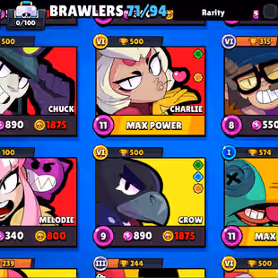 🔥[ 71X BRAWLERS - 10X MAX BRAWLERS ]🔥 TROPHY: 33000 || 58X CUTE AND RARE SKINS || FASTEST DELIVERY - Image 13