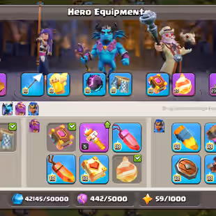 🔥21010 GEM'S XP LEVEL-287🔥ALMOST FULL MAX TH17 |! EB-/MAX/FB-/MAX/SB-23/FA-23/GG-20/MM-20/AF-20!! HIGH WAR STAR-/4600 - Image 6