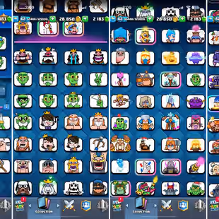🔥 115 MAX CARDS 🔥 ARENA 24 [] 29 ELITES [] 16 EVOS [] 13800 TROPHIES [] XP62 [] KT15 [] 2183 GEMS [] 112 EMOTES - Image 2