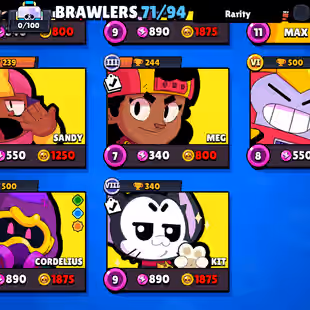 🔥[ 71X BRAWLERS - 10X MAX BRAWLERS ]🔥 TROPHY: 33000 || 58X CUTE AND RARE SKINS || FASTEST DELIVERY - Image 14