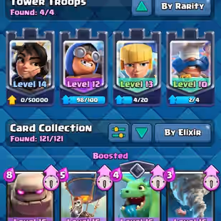 🔥KT15 XP56🔥 | 40 CARDS MAX 9 ELITE | 14 EVOLOTIONS | 101 EMOTES | 10 TOWER SKIN | 418 GEMS | INSTANT DELIVERY - Image 6