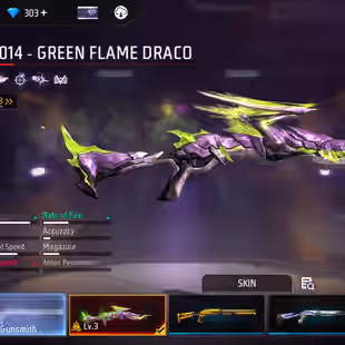 FREE FIRE LEV66 | 6 EVO SKIN | M1187 PAIROT AND MAMBA GNAW SKINS EMOTES 47 | DIAMOND SPEND SO MUCH | OP COLLECTION | - Image 2