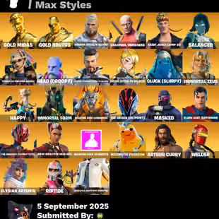 PC |64 skins | Eon | Gold Midas | Brutus | Raz | Hades | The Origin | Eternal Knight | Kymera | Joey | Son Goku | 350 VB - Image 2