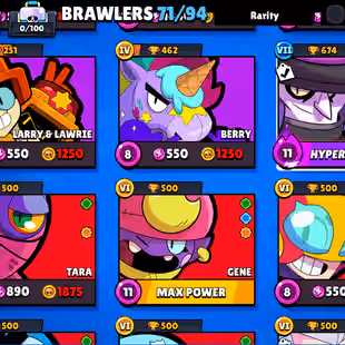 🔥[ 71X BRAWLERS - 10X MAX BRAWLERS ]🔥 TROPHY: 33000 || 58X CUTE AND RARE SKINS || FASTEST DELIVERY - Image 10