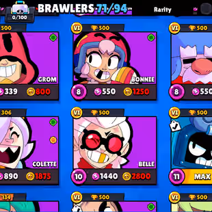 🔥[ 71X BRAWLERS - 10X MAX BRAWLERS ]🔥 TROPHY: 33000 || 58X CUTE AND RARE SKINS || FASTEST DELIVERY - Image 8