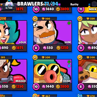 🔥[ 71X BRAWLERS - 10X MAX BRAWLERS ]🔥 TROPHY: 33000 || 58X CUTE AND RARE SKINS || FASTEST DELIVERY - Image 9