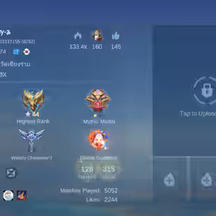 🔥 Moonton Account🔥 || Level 74 || Lunox Legend || 128 Heroes || 315 Skins || Prime Yu Zhong || Many Rare Skins - Image 2