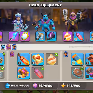 🌟BEST OFFER🌟11K GEMS | TH 15 DEFENCE FULL MAX | HERO [ 84-88-54-55-30 ] SB-MAX GG-23 FA-20 MM-17 EB-MAX FB-20 HIGH E.Q - Image 9